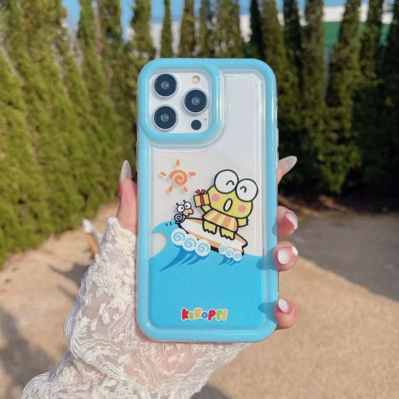 Japanese Cartoon KeroKeroKeroppi Keroppi iPhone Case 7 8 PLUS SE2 XS XR X 11 12 13 14 15 Pro Promax