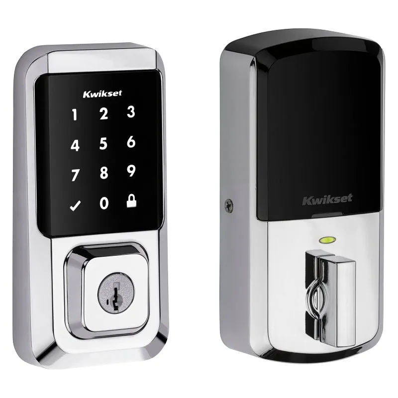 Kwikset Halo Series 939 WIFI TSCR 26 Electronic Deadbolt, Polished Chrome, Residential, AAA Grade, Zinc, Keypad Included :EA: QUANTITY: 1