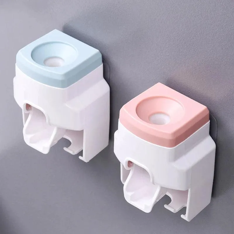 Lazy Toothpaste Dispenser & Toothbrush Holder Combo: Streamlined Bathroom Organization