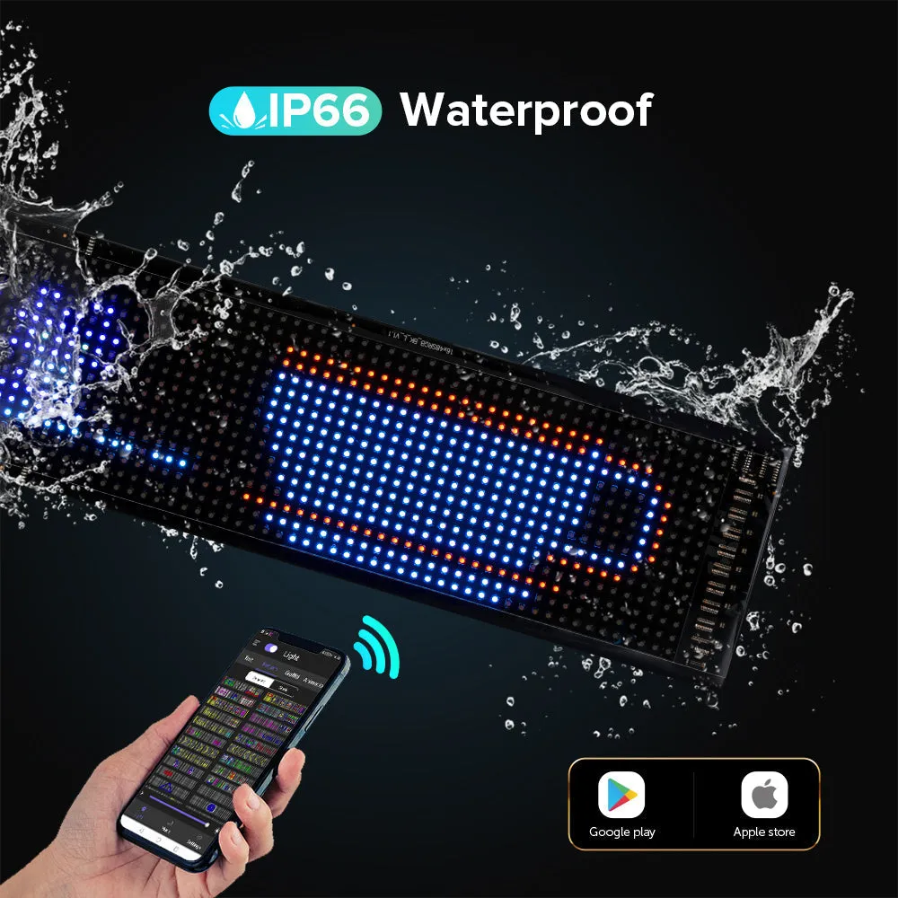 LED Matrix Pixel Panel Bluetooth APP USB 5V Flexible Addressable RGB Pattern Graffiti Scrolling Text Animation Display