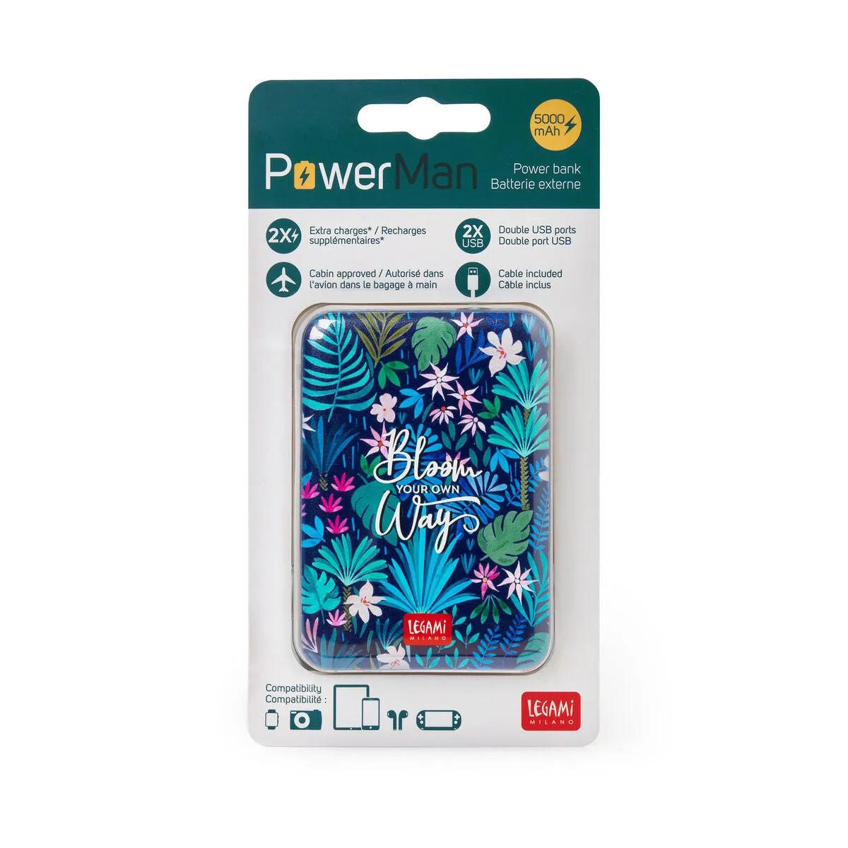 Legami Power Bank - Flora