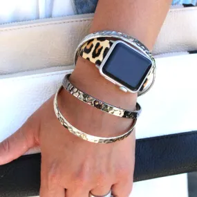 Leopard Leather Apple Watch Bands | Animal Print Apple Replacement Band