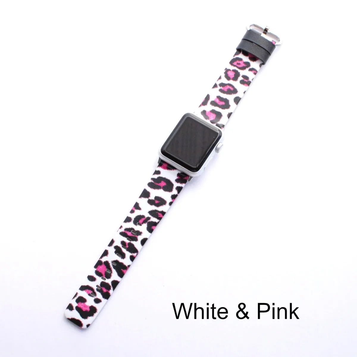 Leopard Leather Apple Watch Bands | Animal Print Apple Replacement Band