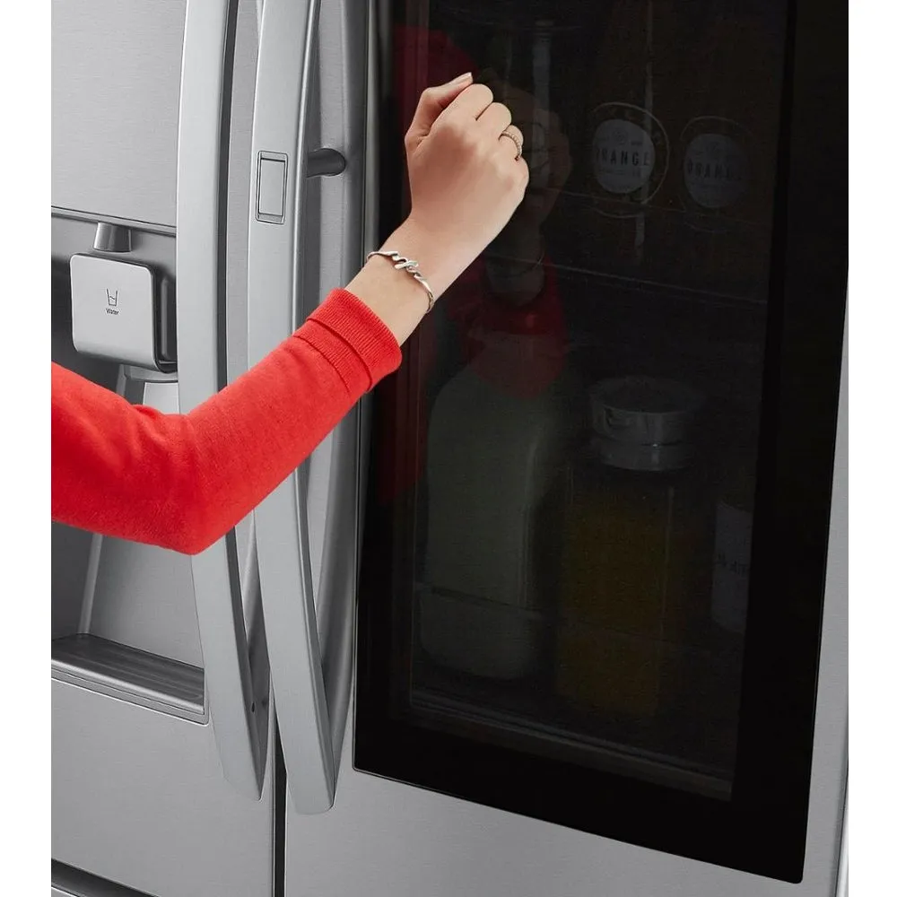 LG - 29.6 Cu. Ft. French InstaView Door in Door Smart Wi-Fi Enabled Refrigerator - Stainless steel