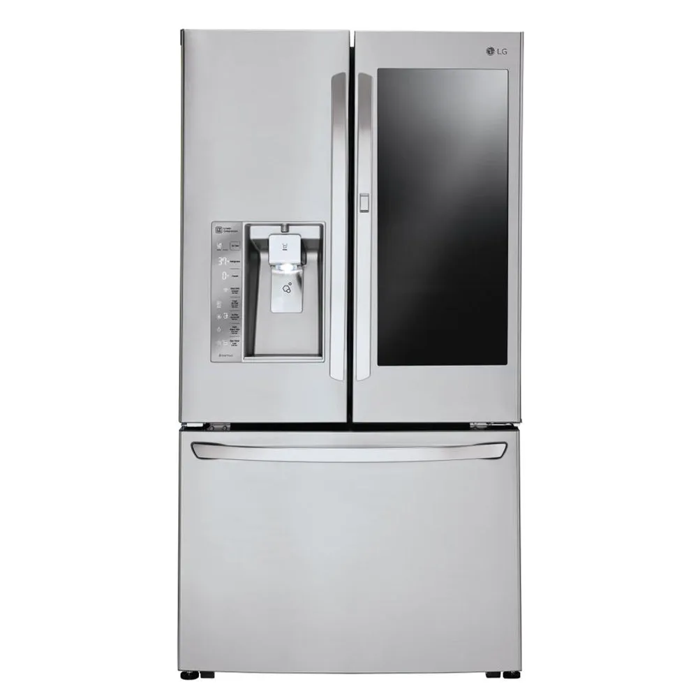 LG - 29.6 Cu. Ft. French InstaView Door in Door Smart Wi-Fi Enabled Refrigerator - Stainless steel