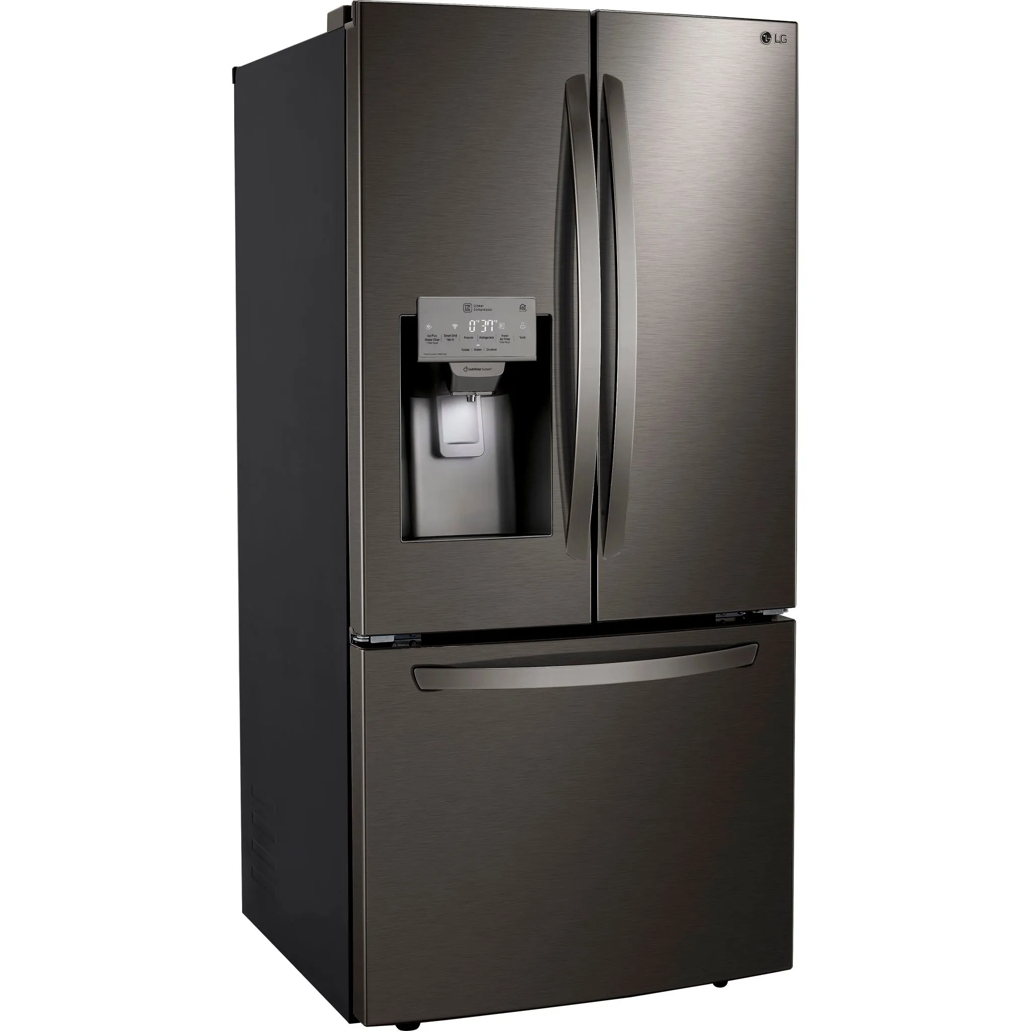 LG French Door Fridge (LRFXS2503D) - Black Stainless