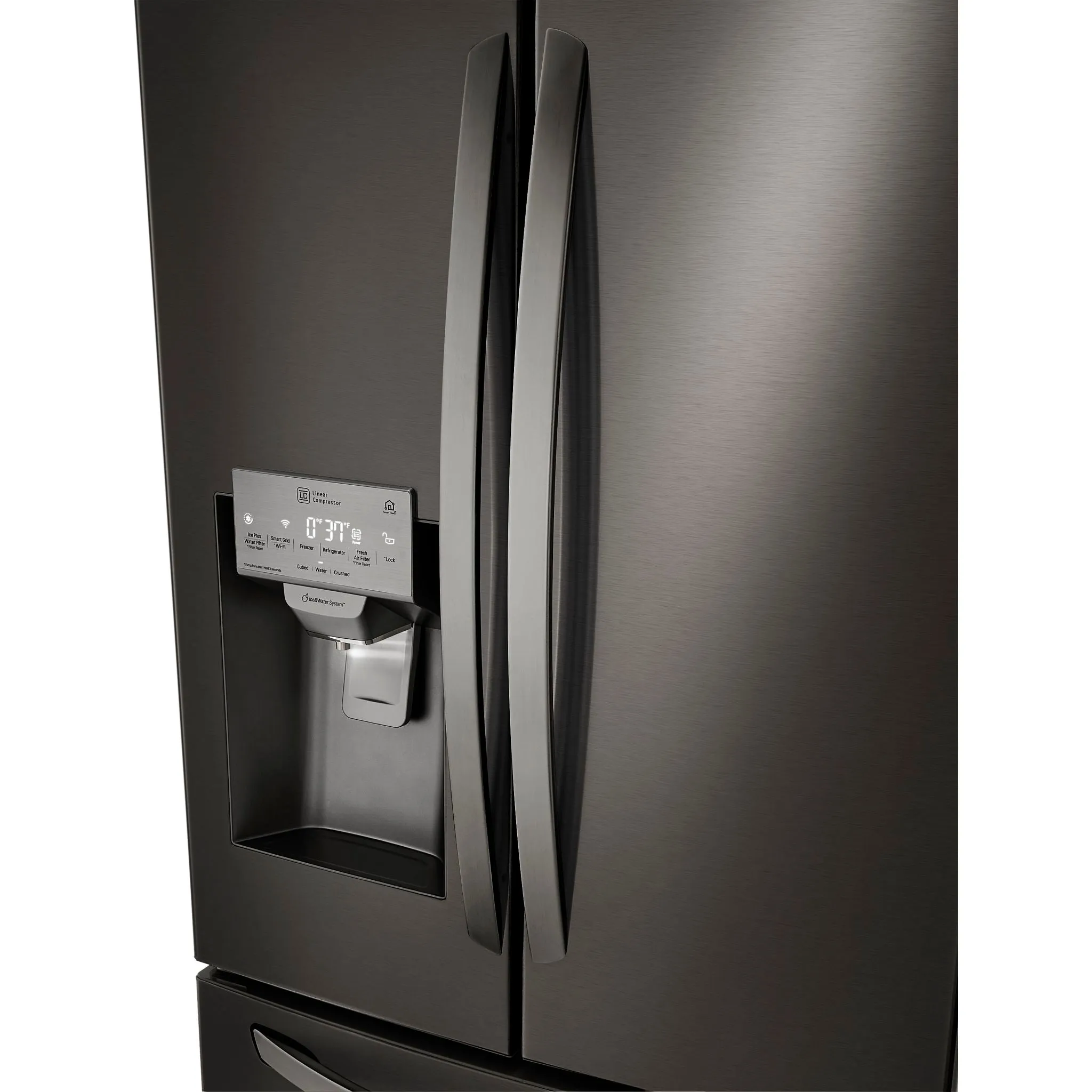 LG French Door Fridge (LRFXS2503D) - Black Stainless