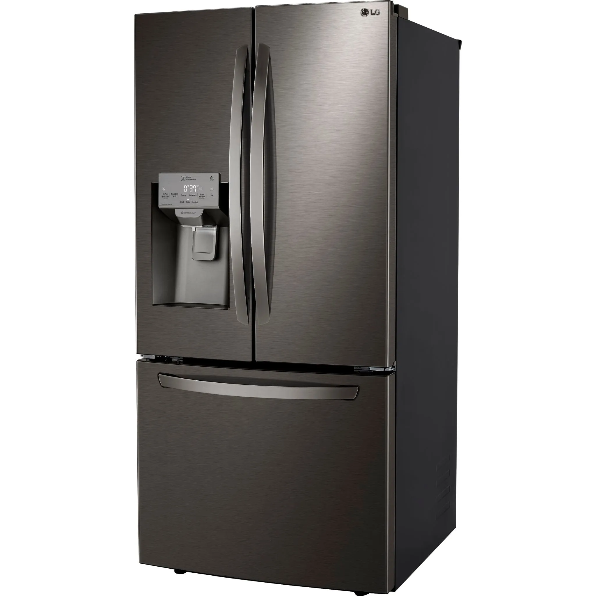 LG French Door Fridge (LRFXS2503D) - Black Stainless