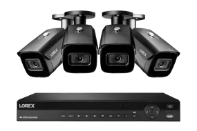 Lorex 4K (16 Camera Capable) 4TB Wired NVR System with Nocturnal 3 Smart IP Bullet Cameras with Listen-In Audio and 30FPS