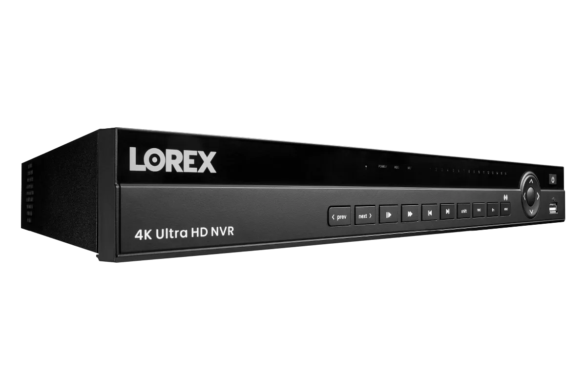 Lorex Elite Series NVR with N4 (Nocturnal Series) IP Dome Cameras - 4K 16-Channel 4TB Wired System