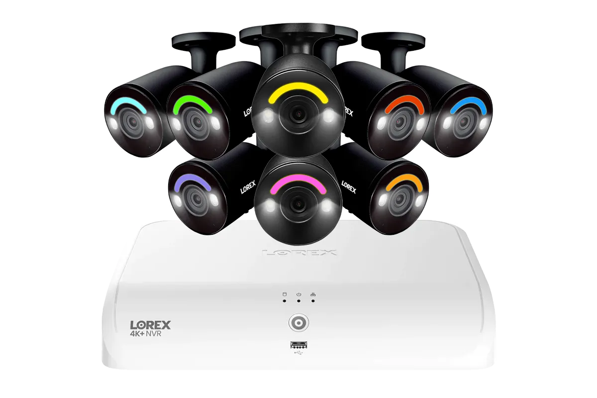 Lorex Fusion Series 4K  16 Channel (8 Wired   8 Fusion Wi-Fi) 2TB Wired System with H14 Wired 4K IP Bullet Cameras