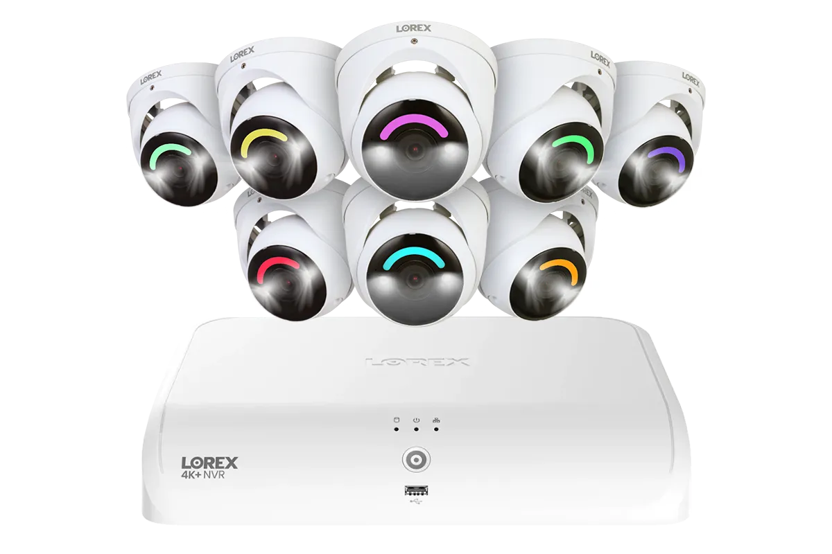 Lorex Fusion Series 4K  16 Channel (8 Wired   8 Fusion Wi-Fi) 2TB Wired System with H16 Wired 4K IP Dome Cameras