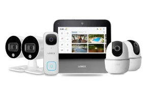 Lorex Smart Home Security Center with 2 Outdoor Cameras, 2 2K Pan-Tilt Indoor Cameras and 2K Doorbell