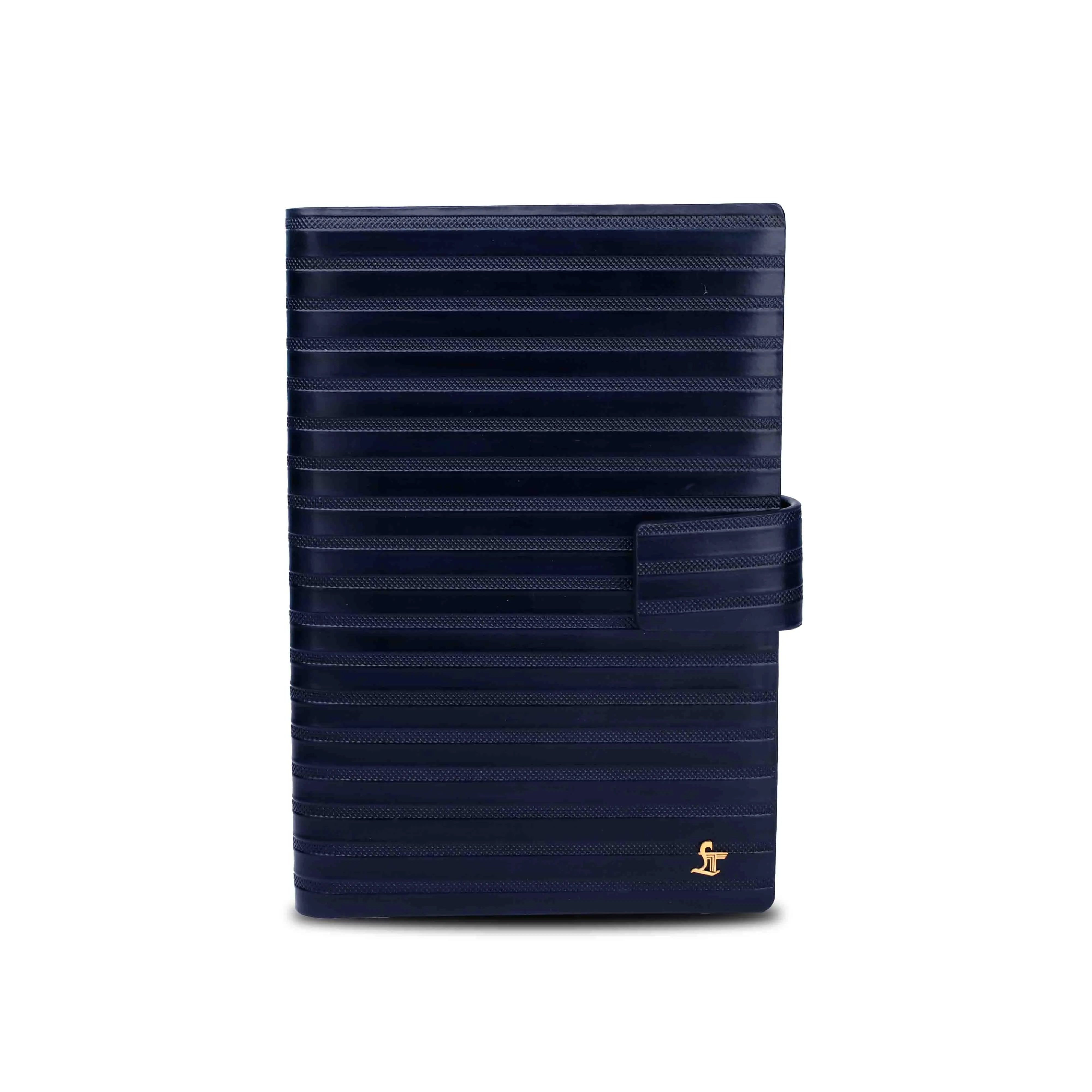 LT Smart Leather Notebook with Power Bank (5000 mAh) | Diary with Power Bank | Color: Italian VT Stripe Blue