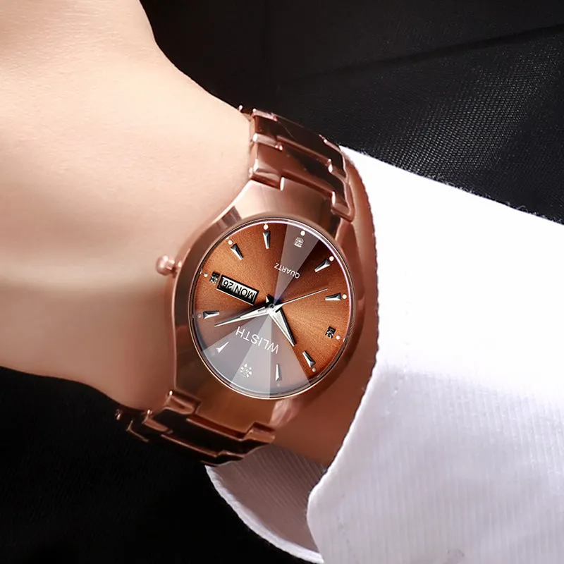 Luminous waterproof steel band watch W11Q8357