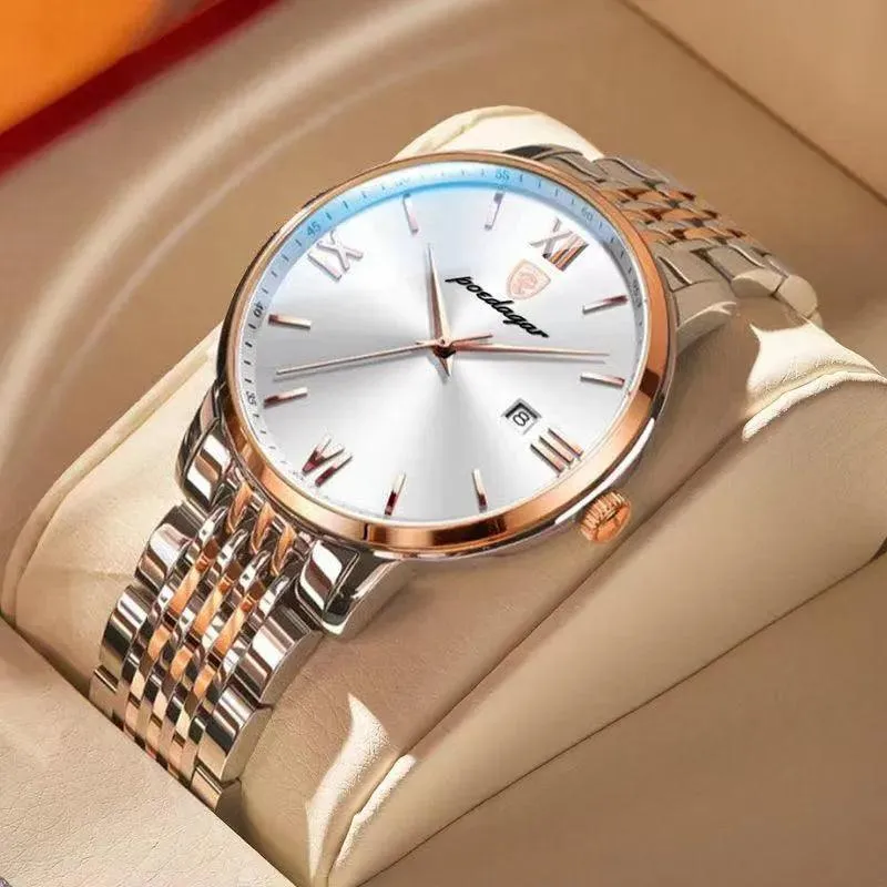 Luxurious Men's Quartz Watch: Stylish Waterproof Timepiece