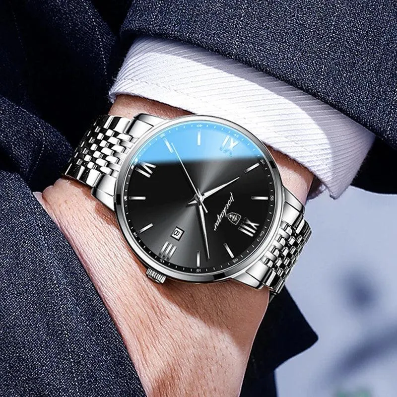 Luxurious Men's Quartz Watch: Stylish Waterproof Timepiece