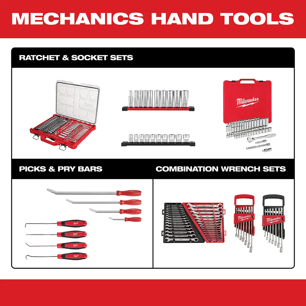 Milwaukee 1/2" SAE & Metric Socket Wrench Set 47 Pc