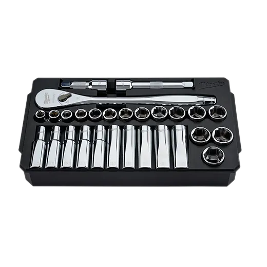 Milwaukee 48-22-9510 1/2" Drive 28pc Ratchet & Socket Set - Metric