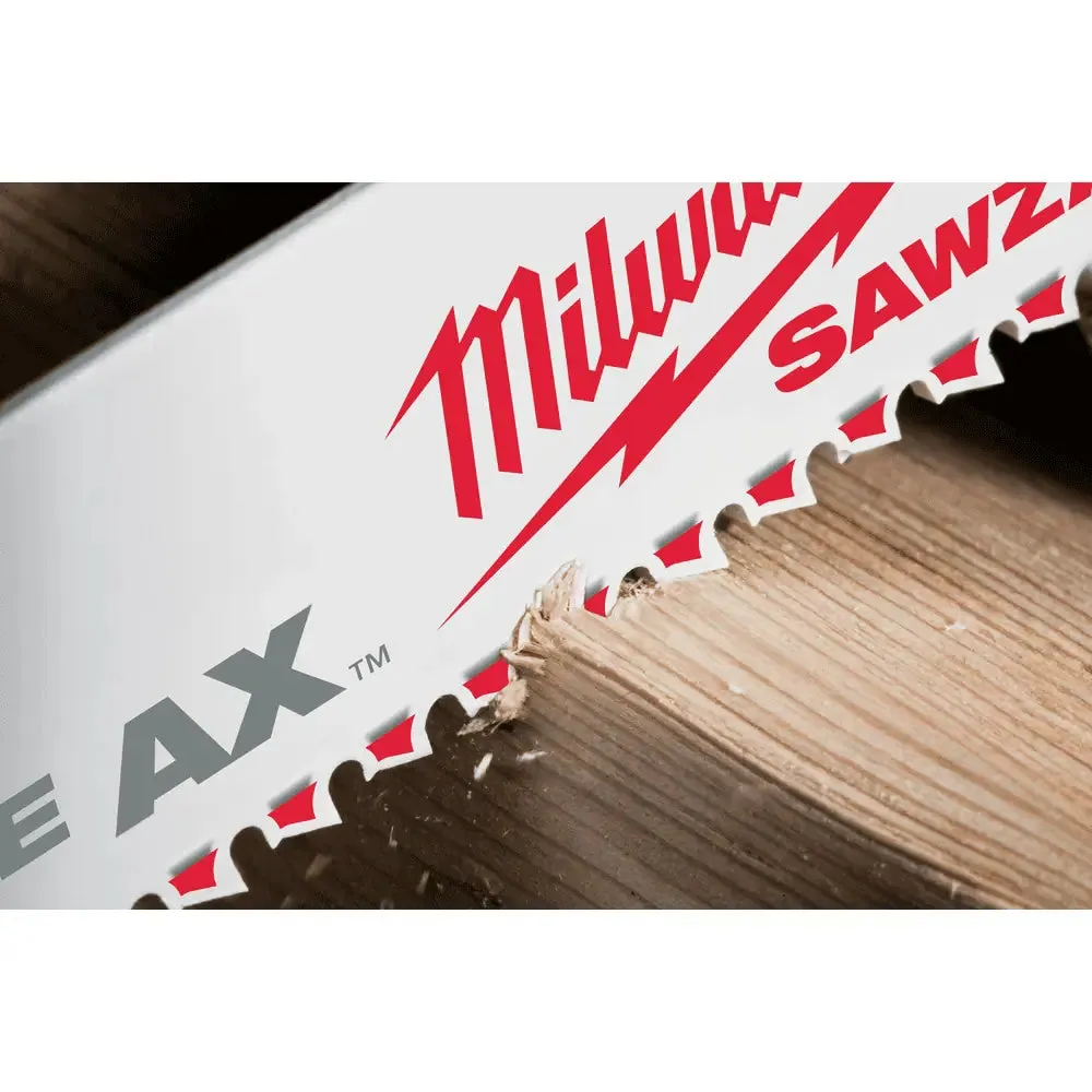 Milwaukee 9" 5 TPI AX Demolition Wood Cutting Sawzall‚® Blade, (Single Blade)