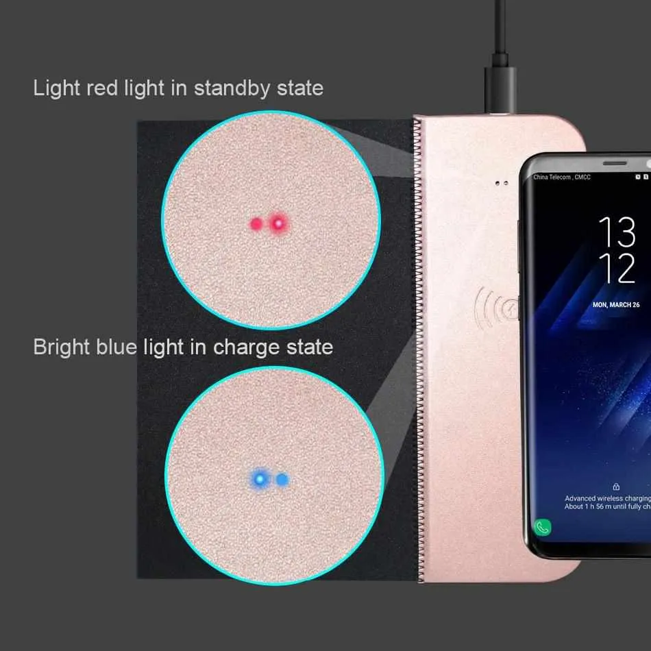 Mobile Phone Qi Wireless Charging Mouse Pad