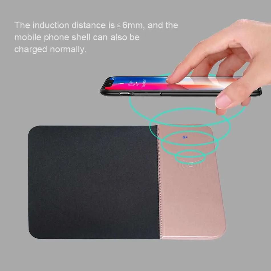 Mobile Phone Qi Wireless Charging Mouse Pad