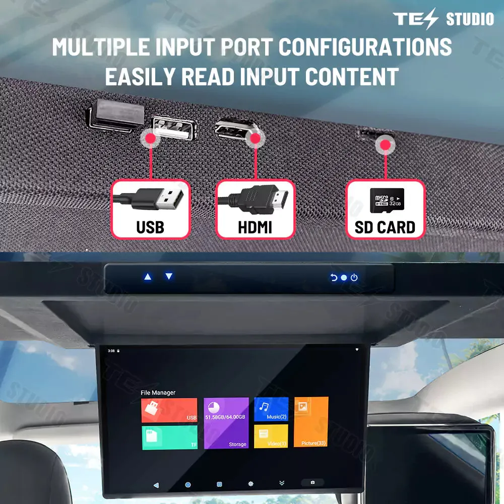 Model Y 17.3-Inch Car Roof Mounted TV With Wi-Fi Tesstudio®