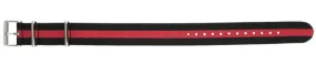 Navy/Red Nylon Watch Strap 20mm 179199