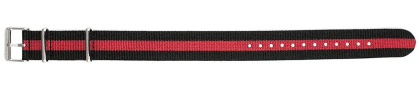 Navy/Red Nylon Watch Strap 20mm 179199