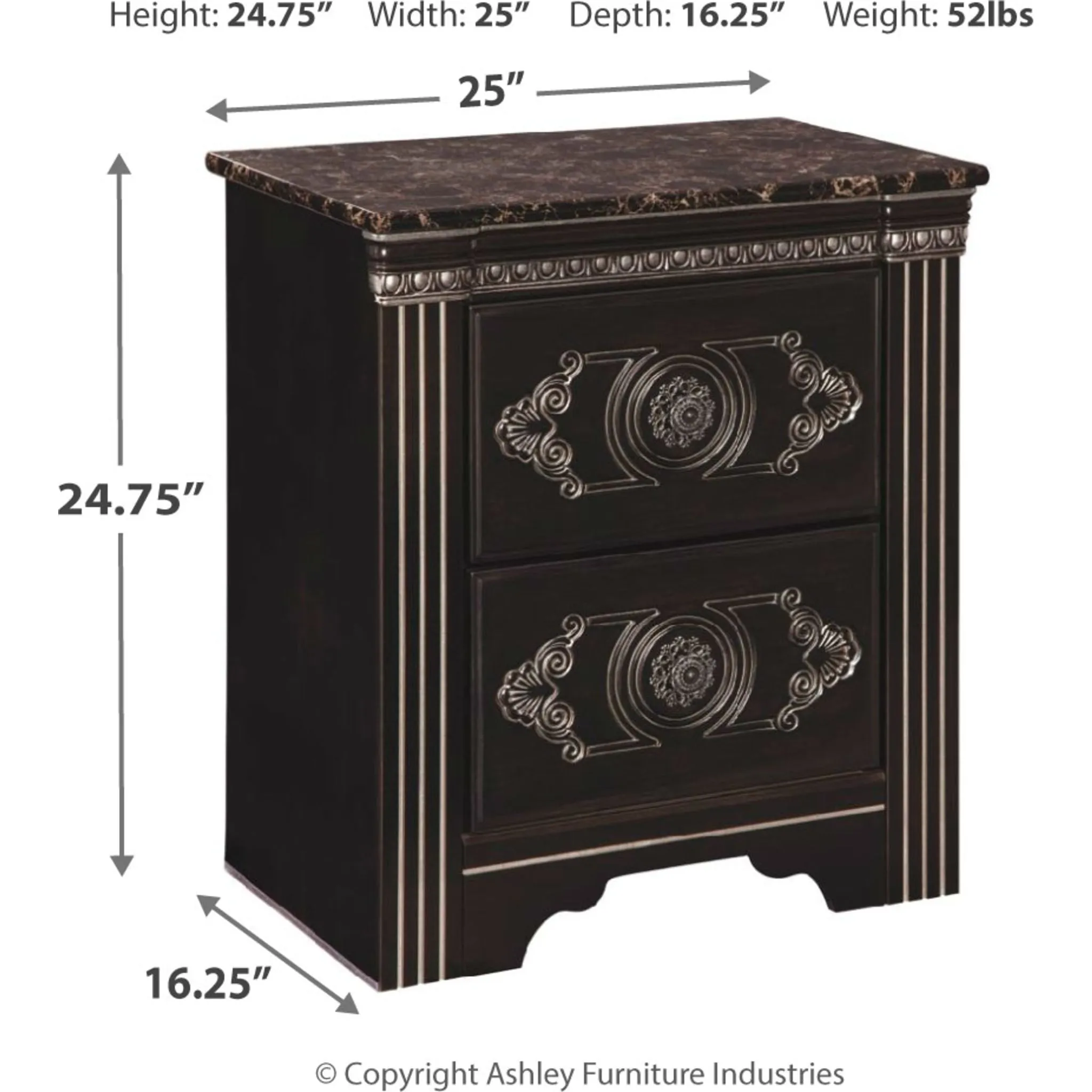 Necessities Nightstand - Dark Brown