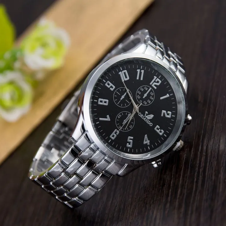 New Fashion Top Quality Stainless Steel Geneva Women Watches Quartz Watch Men's watch