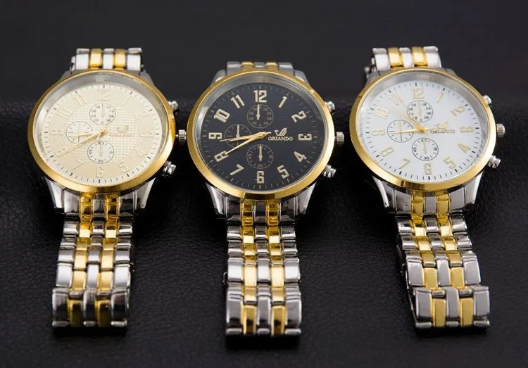 New Fashion Top Quality Stainless Steel Geneva Women Watches Quartz Watch Men's watch