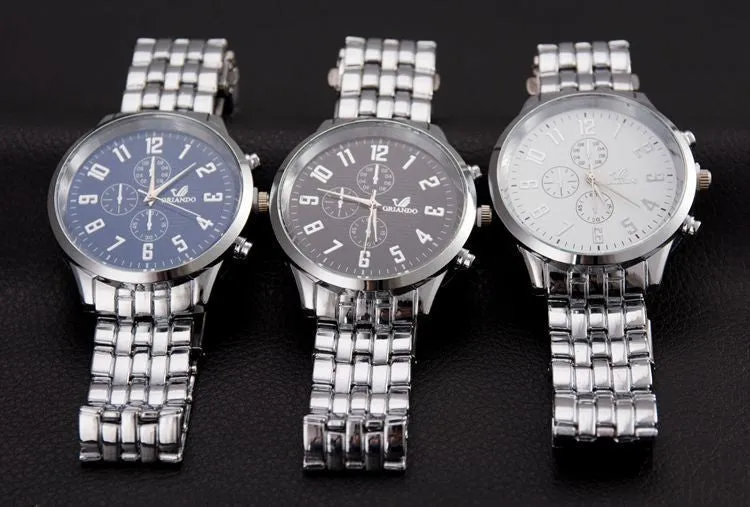 New Fashion Top Quality Stainless Steel Geneva Women Watches Quartz Watch Men's watch