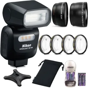 Nikon SB-500 AF Speedlight Flash with Deluxe Accessory Kit