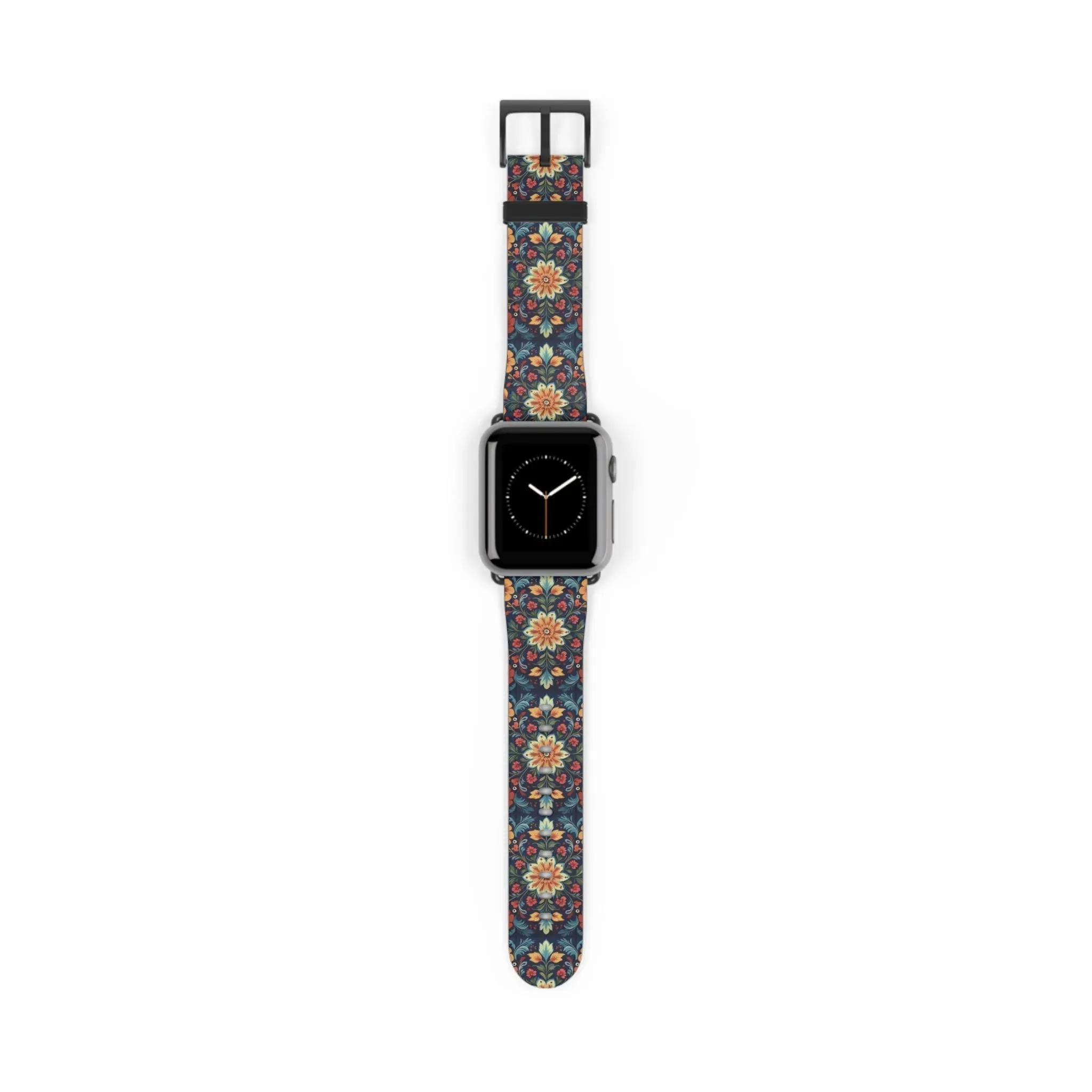 Norwegian Rosemaling Watch Band