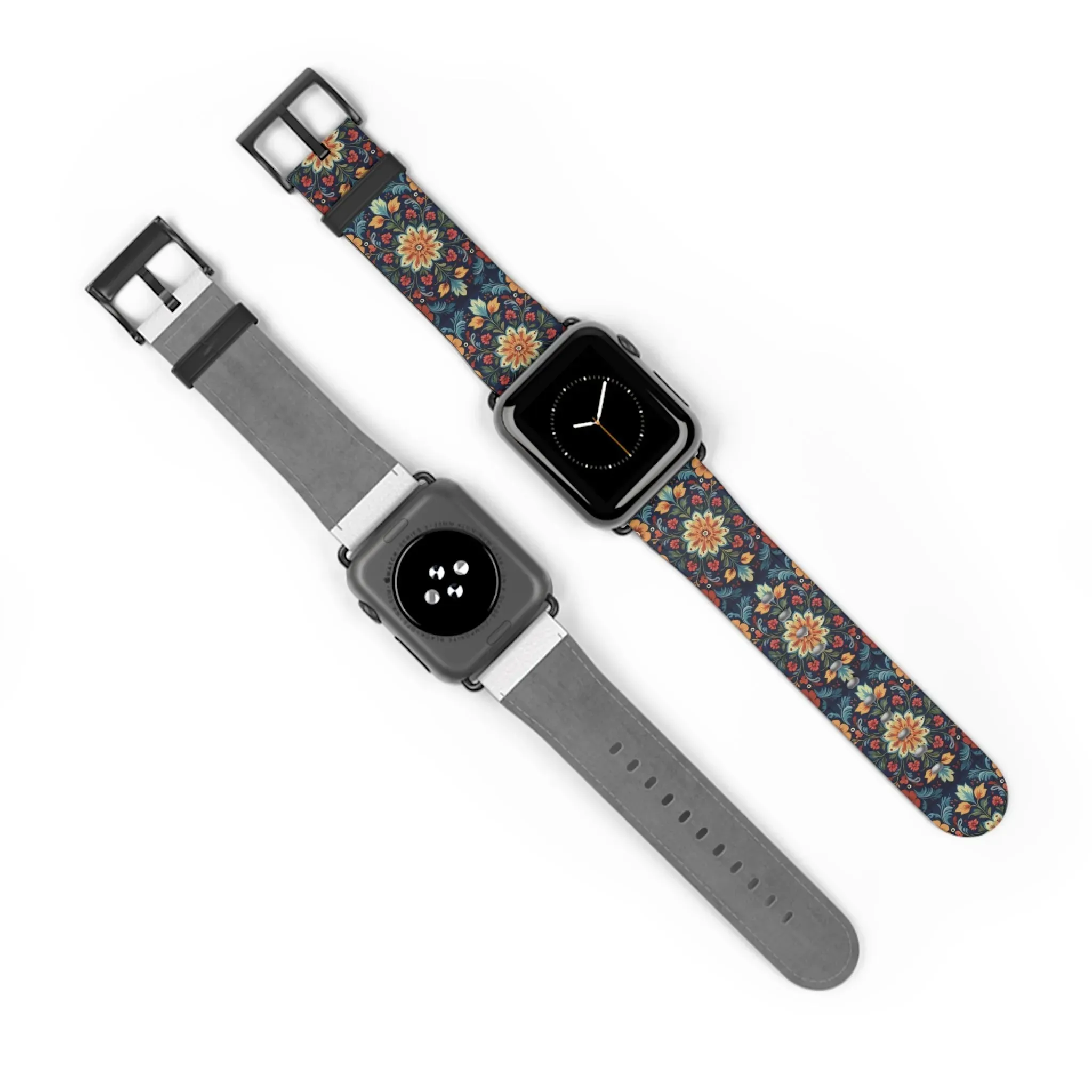 Norwegian Rosemaling Watch Band