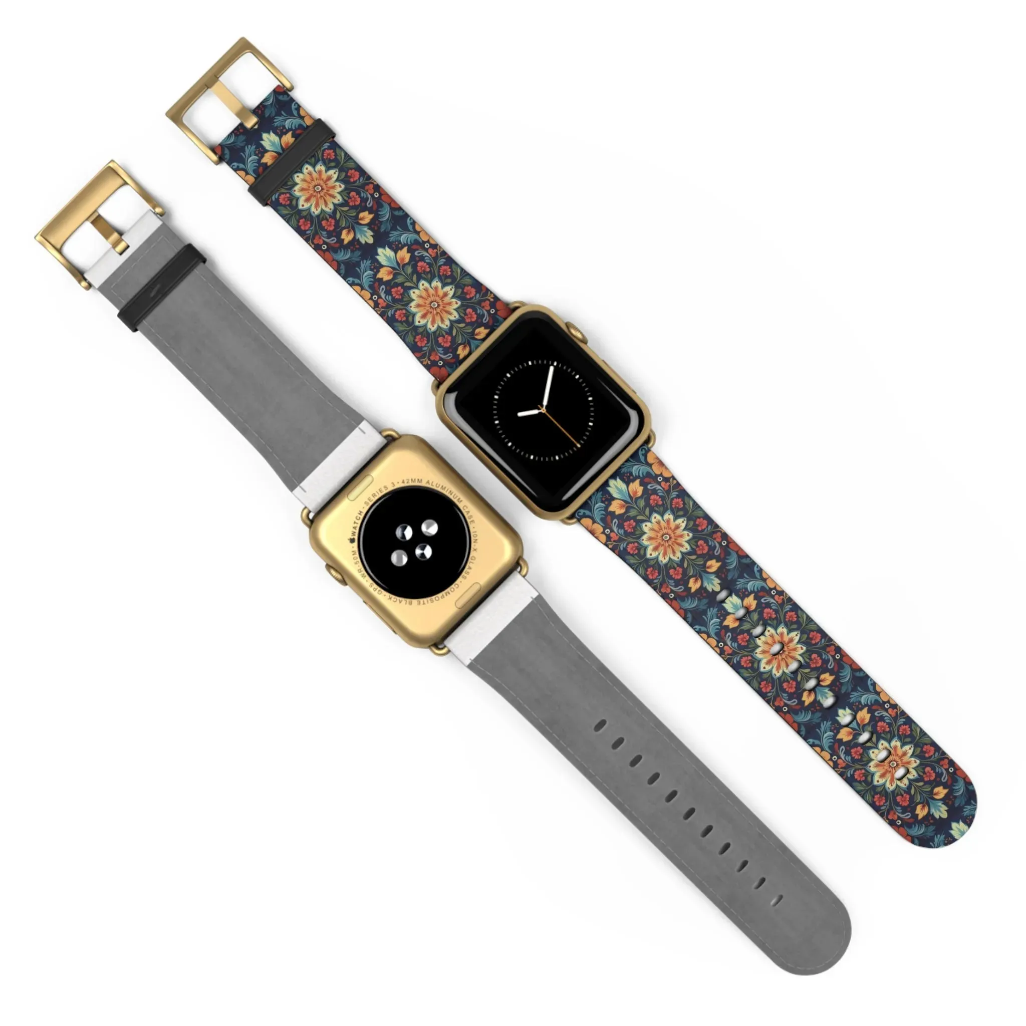 Norwegian Rosemaling Watch Band