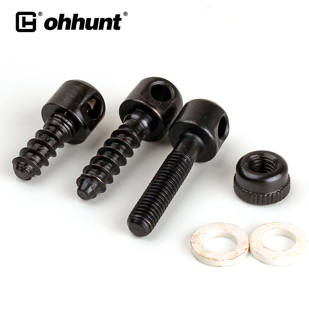 ohhunt® 3Pcs Set Sling Mounting Kit Sling Swivel Stud for Most Rear Wood Swivel Screws Base