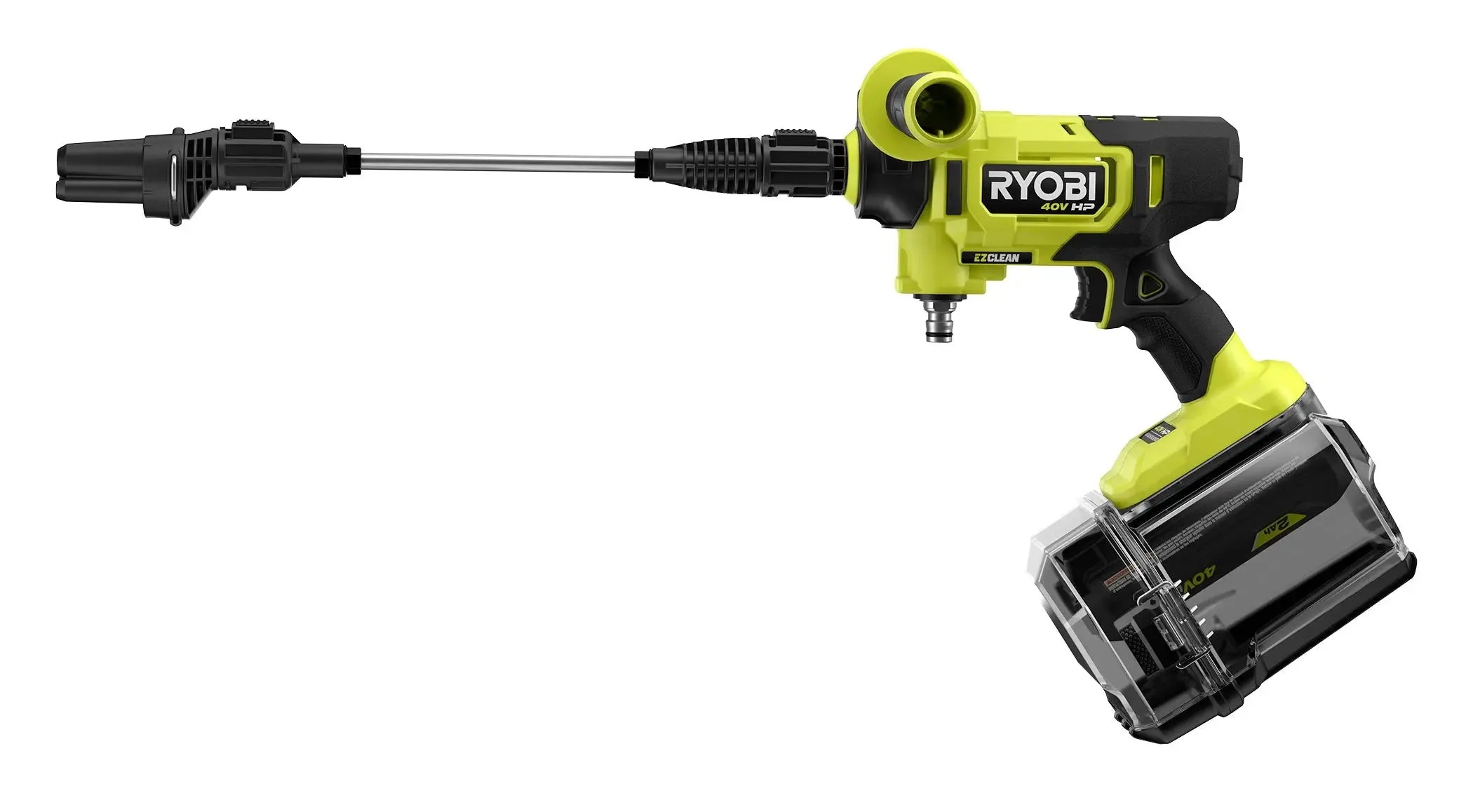 Open Box -  RYOBI 40-Volt HP Brushless EZClean 600 PSI 0.7 GPM Cold Water Power Cleaner with 2.0 Ah Battery and Charger