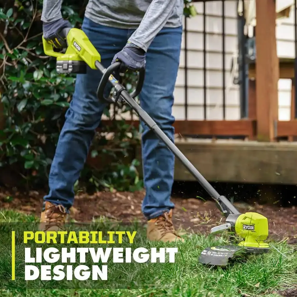 Open Box -  RYOBI ONE  18V 13 in. Cordless Battery String Trimmer/Edger with 4.0 Ah Battery and Charger