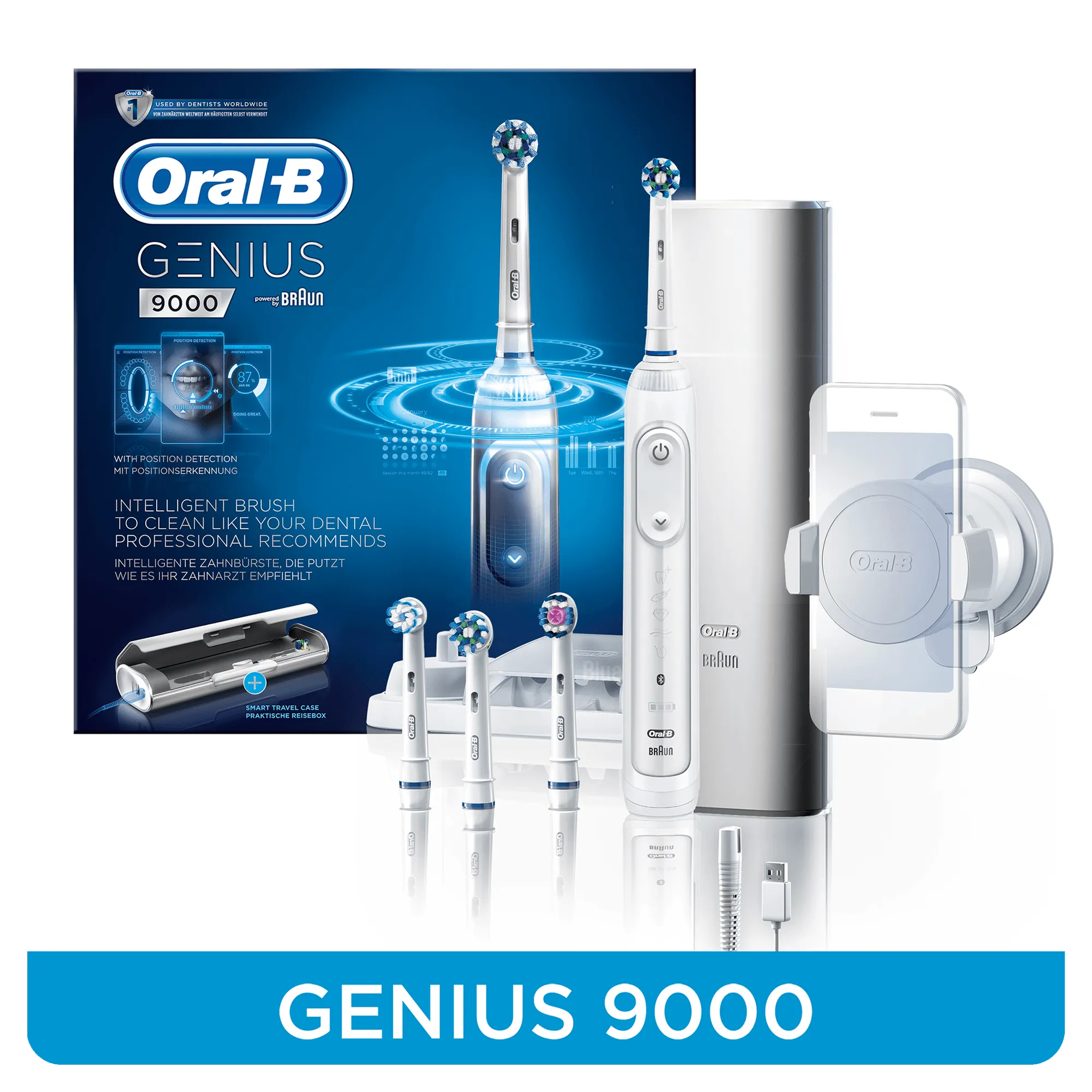 Oral B GENIUS 9000 White Electric Rechargeable Toothbrush