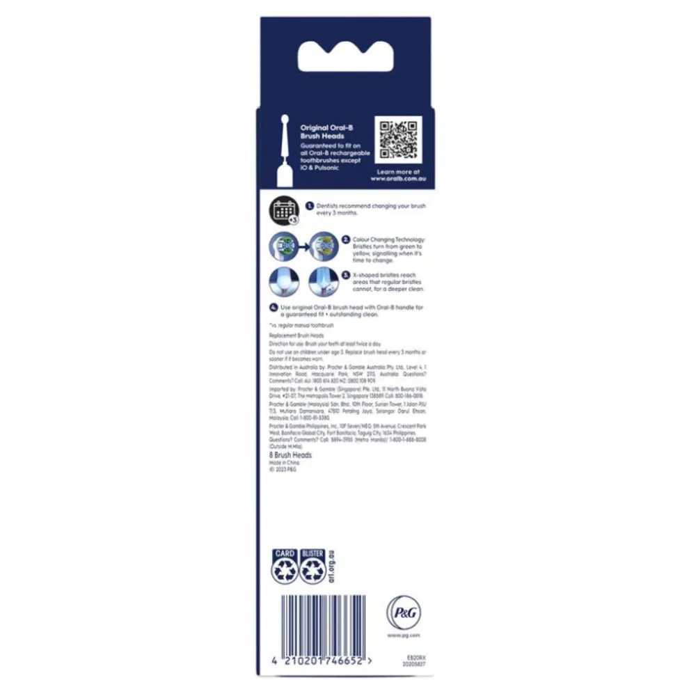 Oral-B Precision Clean Electric Toothbrush Heads Refill 8 Pack