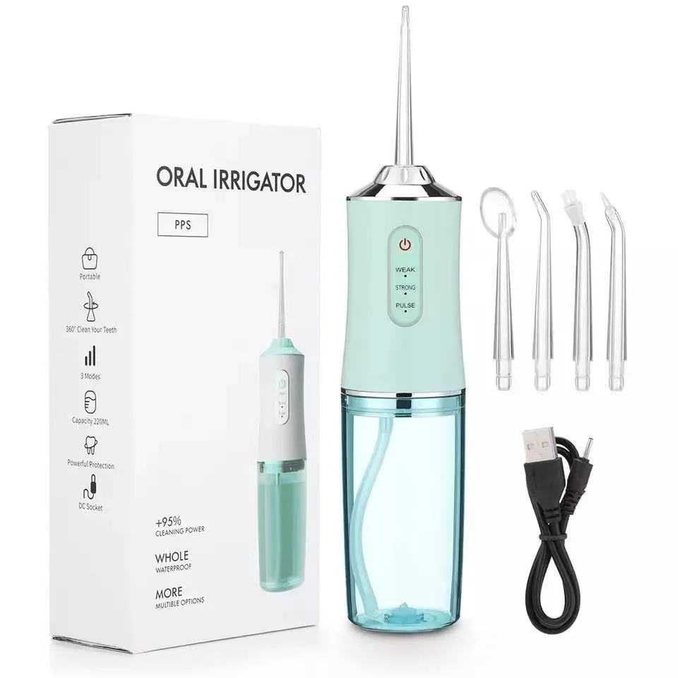 Oral Irrigator  4 Jets 3 Mode USB Rechargeable Water Flosser Portable Dental Water Jet Waterproof Irrigator Dental Teeth Cleaner 0ral irrigator