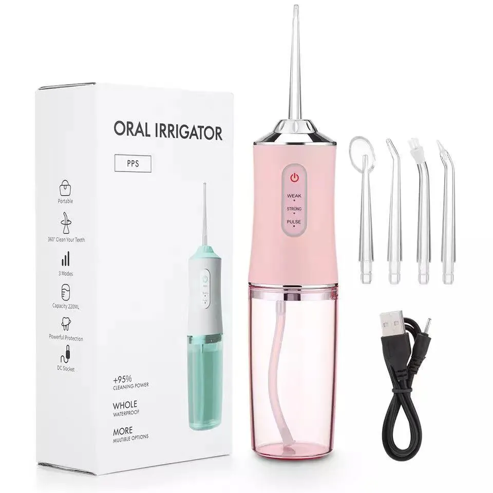 Oral Irrigator  4 Jets 3 Mode USB Rechargeable Water Flosser Portable Dental Water Jet Waterproof Irrigator Dental Teeth Cleaner 0ral irrigator