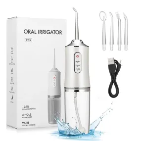 Oral Irrigator  4 Jets 3 Mode USB Rechargeable Water Flosser Portable Dental Water Jet Waterproof Irrigator Dental Teeth Cleaner 0ral irrigator