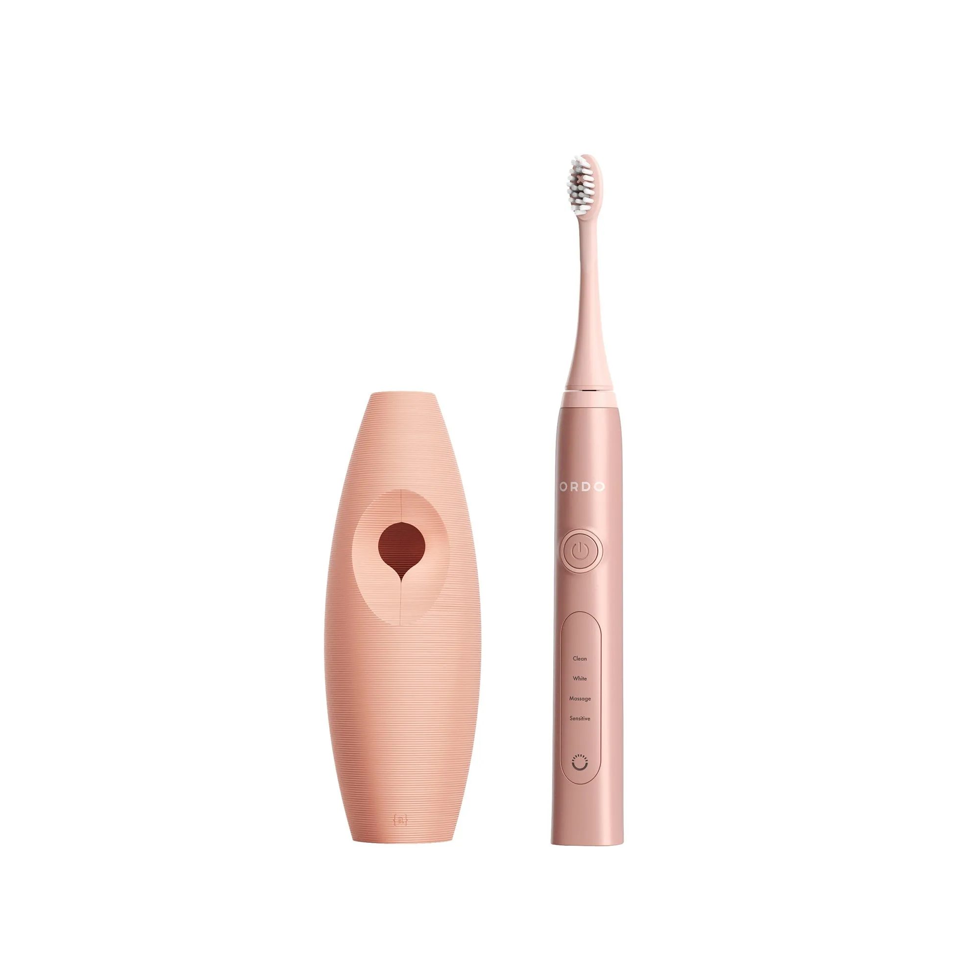 Ordo Sonic  Toothbrush & {access}ories Handle - Apricot Triangular Large Smooth