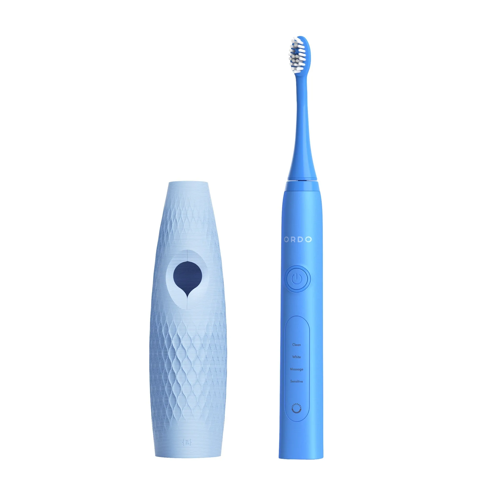 Ordo Sonic  Toothbrush & {access}ories Handle - Soft Blue Triangular Small Diamond