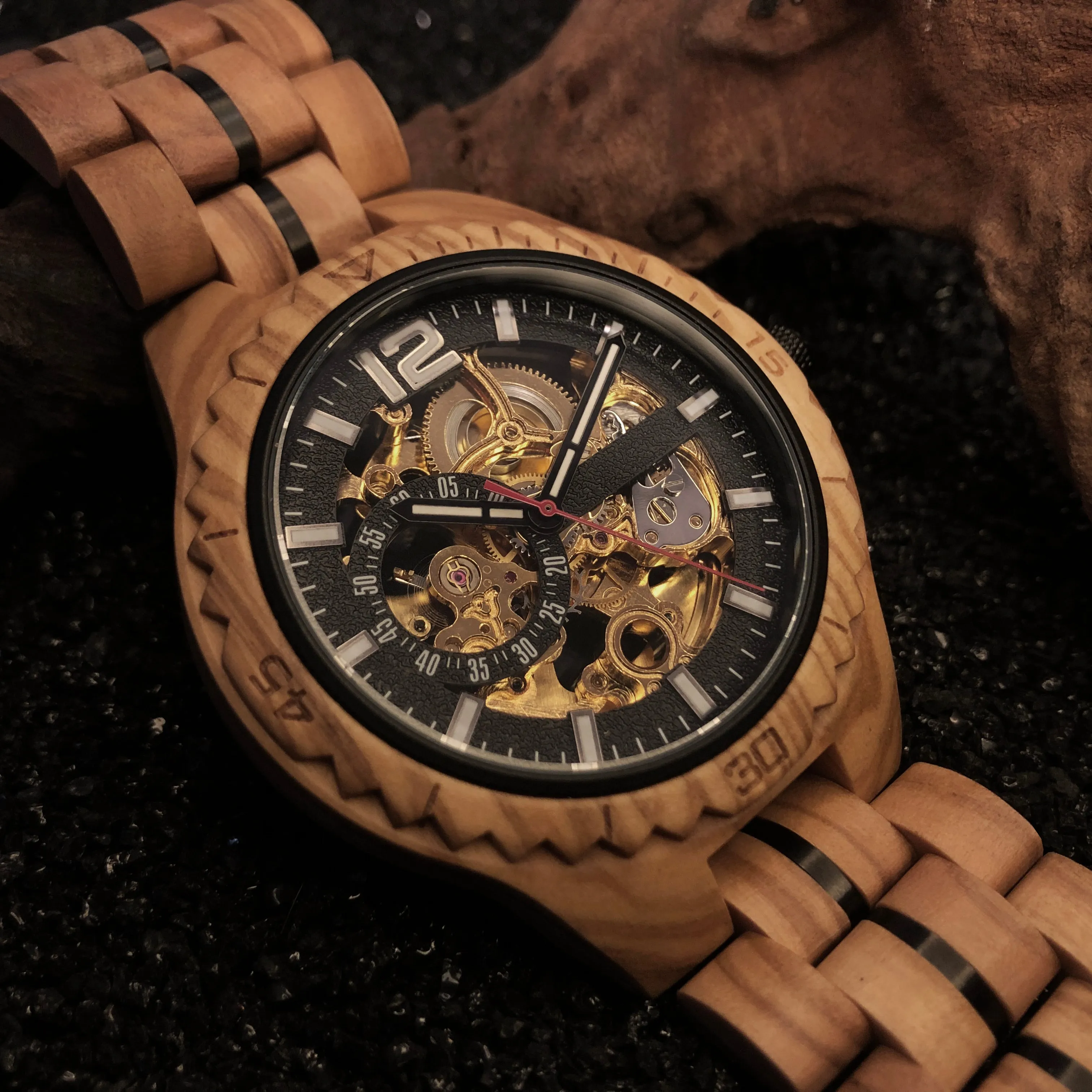 Orinoco-Wood Watch Men Automatic Mechanical Watch