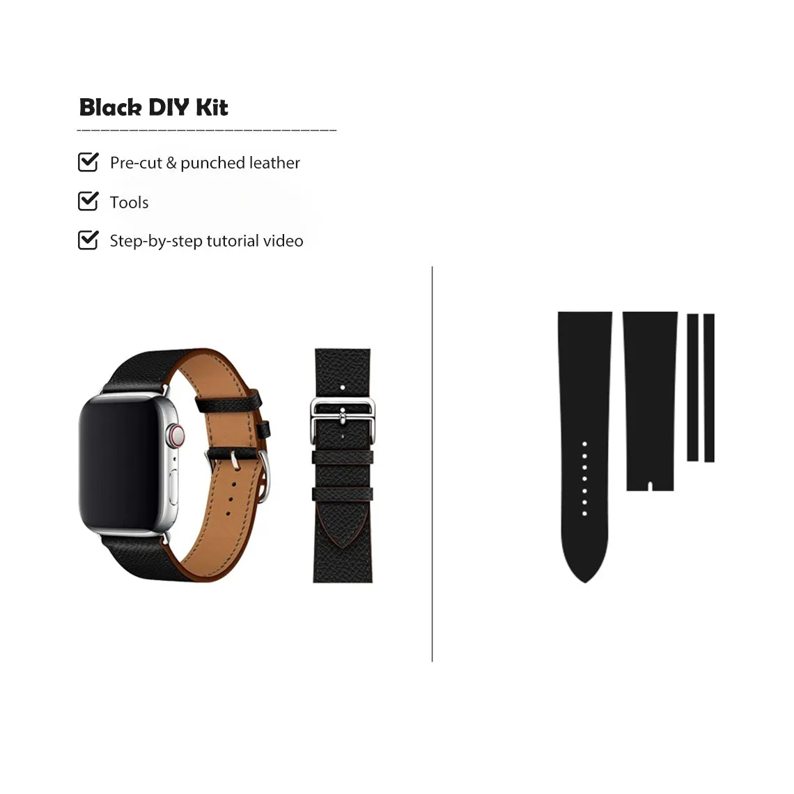 POPSEWING® Full Grain Leather Apple Watch Band DIY Kits