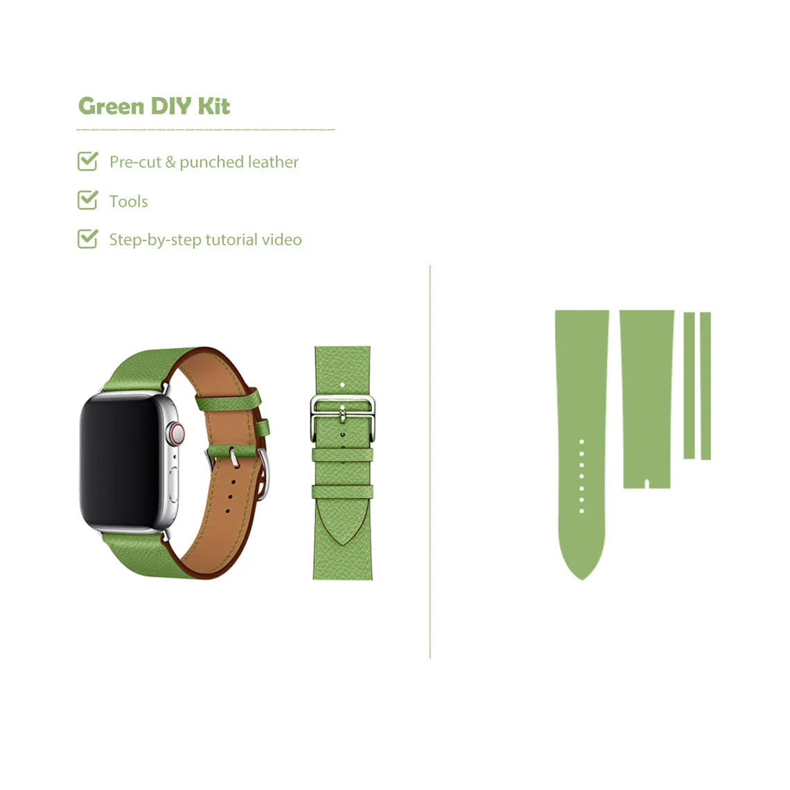 POPSEWING® Full Grain Leather Apple Watch Band DIY Kits